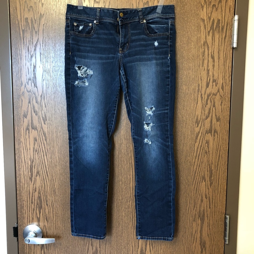 American eagle outfitters distressed skinny jeans
